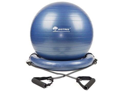 Fitness ball chair with resistance tape-Navy---€17.58